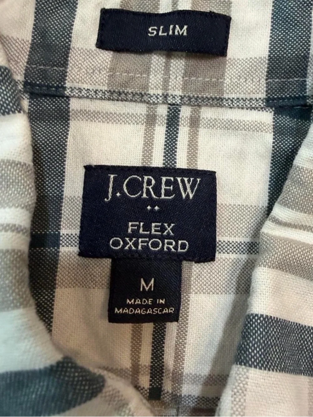 J.Crew Plaid Button Down Shirt Men’s MSlim Fit Cotton Office Preppy Business